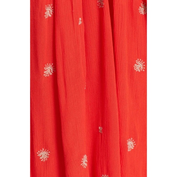 Free People ‘Sweet Tennessee’ Embroidered Minidress Red Combo Size S - Picture 5 of 5